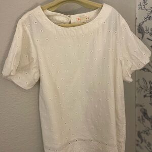 White Eyelet Women's Top